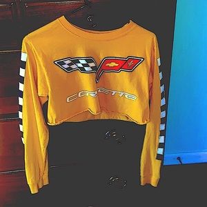 Long sleeve corvette half top